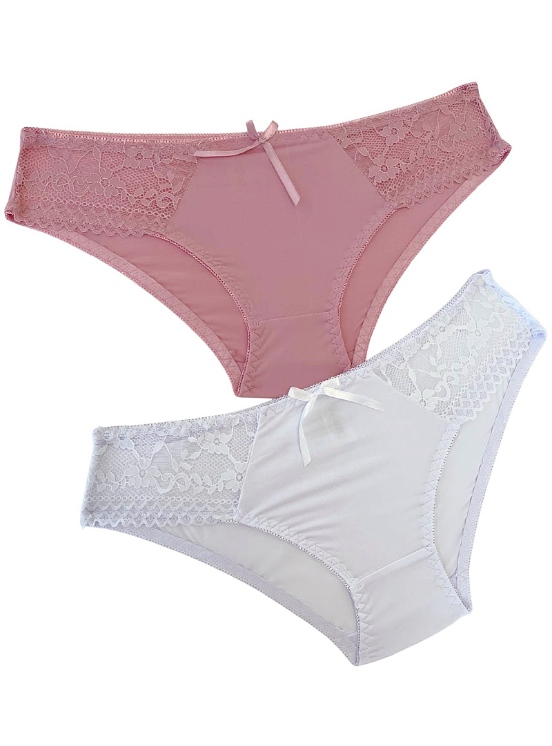 Lingerie Center Σετ 2 Τεμαχίων Κιλοτάκια Briggite - Πολύχρωμο - LC187-1-Πολύχρωμο-L/XL