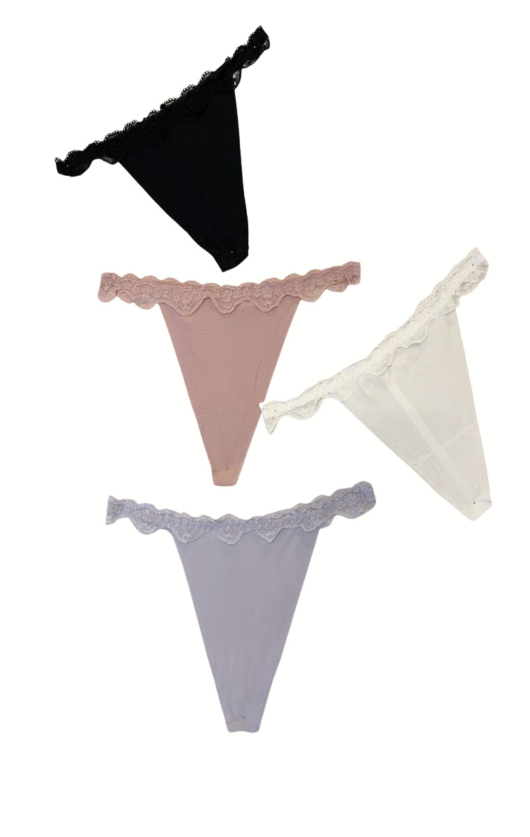 Lingerie Center Micromodal String Σετ 4 τεμαχίων - Πολύχρωμο - LC29182-Πολύχρωμο-One Size