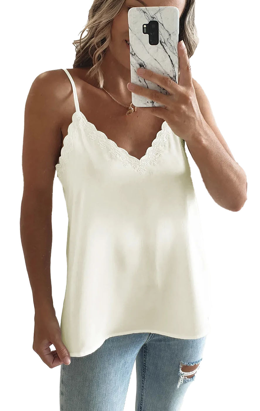  Μπλουζάκι Embroidered Camisole Top - Λευκό - LC2567889-1-Λευκό-S 2025